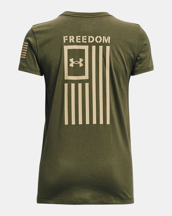 Women's UA Freedom Flag T-Shirt, Green, pdpMainDesktop image number 5